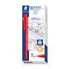 Staedtler Ballpoint 432 M Red Box 10