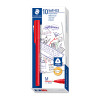 Staedtler Ballpoint 432 M Red Box 10