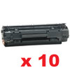 10 x Compatible HP No.36A Toner Cartridge - 2,000 pages