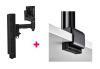 Atdec AWMS-4640 Single 460mm Monitor Arm + 400mm Post / 12kg (26.5lb) Flat Screen, 10kg (22lb) Curved Screen + C Clamp Desk Fixing, Black