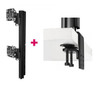 Atdec AWMS-2-LTHT75 Heavy Duty Dual Mount + 750mm Post / 18kg (40lb) Flat Screens, 12kg (26.5lb) Curved Screens + Heavy-Duty FClamp Desk Fixing, Black