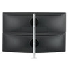 Atdec AWMS-2-LTHT75 Heavy Duty Dual Mount + 750mm Post / 18kg (40lb) Flat Screens, 12kg (26.5lb) Curved Screens + Heavy-Duty FClamp DeskFixing, Silver