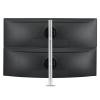 Atdec AWMS-2-LTHT75 Heavy Duty Dual Mount + 750mm Post / 18kg (40lb) Flat Screens, 12kg (26.5lb) Curved Screens + Heavy-Duty FClamp DeskFixing, Silver