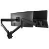 Atdec AWMS-2-ND13 Notebook-Monitor Combo Mount + 135mm Post / 9kg (20lb) Flat Screens, 6kg (13.5lb) Curved Screens + Grommet Clamp Desk Fixing, Black