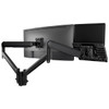 Atdec AWMS-2-ND13 Notebook-Monitor Combo Mount + 135mm Post / 9kg (20lb) Flat Screens, 6kg (13.5lb) Curved Screens + H-Duty F Clamp Desk Fixing, Black
