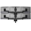 Atdec AWMS-6-13717 Hex Monitor Mount + 750mm Post  / 12kg (26.5lb) Flat Screens, 10kg (22lb) Curved Screens + Grommet Clamp Desk Fixing, Black
