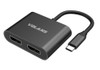Volans VL-UC2DP, Aluminium 4K USB-C to Dual DisplayPort Adapter, 1 Year Warranty