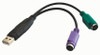 Astrotek USB 2.0 to PS2 Cable 15cm - for Mouse Keyboard Black Colour RoHS