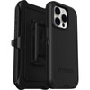 OtterBox Defender Apple iPhone 15 Pro (6.1') Case Black - (77-92536), DROP+ 4X Military Standard, Multi-Layer,Included Holster,Raised Edges
