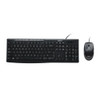 Logitech MK200 USB Media Keyboard and Mouse Combo - 1000dpi USB Full-size Keyboard, Thin profile, play/pause, volume, the Internet, e-mail