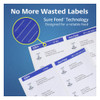 Avery InkjetLabel J8156 45UP Pack of 50 - Quick Peel Address Labels with Sure Feed 58 x 17.8 mm, Inkjet, Permanent