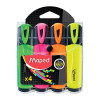 Maped Fluo Peps Highlighter Wallet of 4