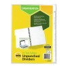 Marbig Dividers Ring Unpch White Manilla A4 10T