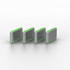 Lindy USB-C Port Blockers & Key - 4 Pack (Green)
