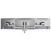 Atdec AWMS-3-137S4 Triple Monitor Arms with Sliders on 400mm Post. Grommet Clamp Desk Fixing, VESA up to 100x100, Silver