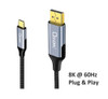 Oxhorn USB C to DP Cable 2m 8K@60Hz Aluminum plugs black Thunderbolt 3/4 DP1.4