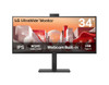 LG 34''QHD UltraWide IPS Monitor with WEBCAM/ USB-C 90w PD / built in KVM switch / RJ45