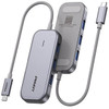 Pisen 6-in-1 Multi-Port USB-C Multiport Hub Adapter Docking Station 3xUSB-A 3.0 1x4K HDMI 1xRJ-45 1xVGA Connect Laptop to Multiple Devices