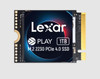 Lexar LNMPLAY001T-RNNNG Internal SSD Play 1TB M.2 2230 PCIe Gen 4x4 NVMe SSD up to 5200MB/s read, 4700MB/s write