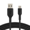 Belkin BoostCharge USB-A to Micro-USB Cable (1M) - Black (CAB005bt1MBK),7.5W,480Mbps, 25K+ Bends,Compatible With Micro-USB Device.2 Years Warranty