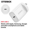 OtterBox 30W USB-C (Type I) PD Fast Wall Charger - White (78-81353), Compact, Drop Tested,Safe & Smart Charging,Best for Apple, 7 Years Warranty