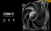 Antec Storm 140mm T3 PWM FDB 3 pack, High Airflow 112 CFM, Air Pressure 2.7, Noise Level 33.69 Woven Cable, PMW Daisy Chain design Fan, 3 Yrs Warranty