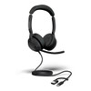 Jabra Evolve2 50, USB C/A MS Stereo Headset, Bluetooth®, 4 microphones, Active Noise Cancellation, Busylight, Call management, Air Comfort technology