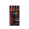 Posca PC-5M Medium Bullet Browns Pack 4