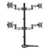 Brateck Quad Free Standing Monitor Premium Articulating Aluminum Monitor Stand Fit Most 17'-32' Monitors Up to 8kg per screen VESA 75x75/100x100(LS)