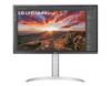 LG 27' 4K UHD IPS Monitor with USB-C, HDR400, DCI-P3 95%, AMD FreeSync™, 3840×2160 res, 5ms response, 60Hz, and tilt/height/pivot stand