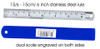 Ruler Stainless Steel 15cm 6 Inch Osmer Metric Imperial 156
