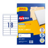 Avery Label L7172 18UP Pack of 25 Box of 5 (100 x 30 mm)