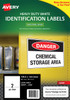 Avery White Heavy Duty Labels for Laser Printers, 199.6 x 143.5 mm, 50 Labels (959068 / L7068)