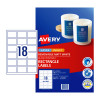 Avery Label Matt Rectangle L7017REV 62 x 42mm 18 Up Pack 180