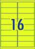 Avery Fluoro Yellow High Visibility Shipping Labels for Laser Printers, 99.1 x 34 mm, 400 Labels (35942 / L7162FY)