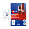 Avery Glossy Round Labels, 60 mm diameter, 120 Labels (980001 / L7105)
