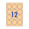 Avery Kraft Brown Round Labels, 60 mm diameter, 180 Labels (980002 / L7106)
