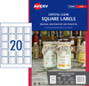 Avery Crystal Clear Square Labels for Laser Printers, 45 x 45 mm, 200 Labels (980021 / L7126)