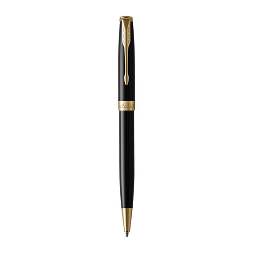 Parker Sonnet Black Lacquer Gold Trim Ballpoint