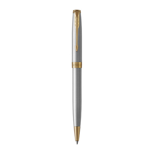 Parker Sonnet Stainless Steel Gold Trim Ballpoint