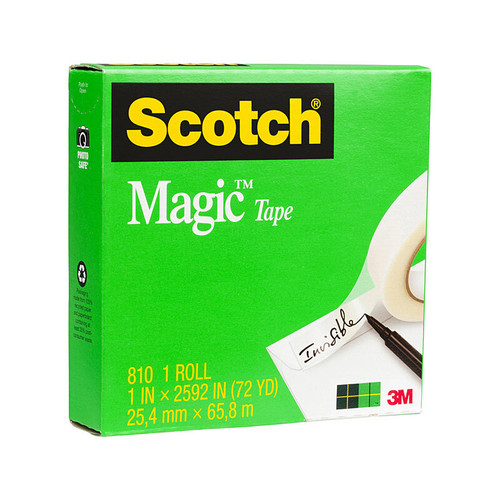 Scotch Magic Tape 810 25.4mm Box d