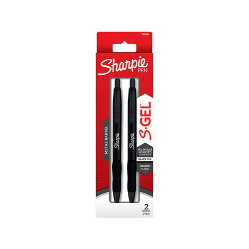 Sharpie Retractable 0.7 Mt Black Pack of 2 Box 6