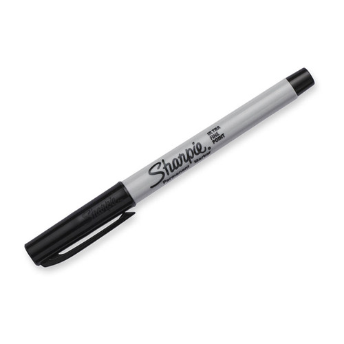 Sharpie Permanent Marker Ultra Fine Black Pack of 2 Box 6