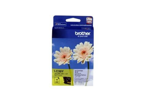 Brother LC-39Y Yellow Ink Cartridge - 260 pages