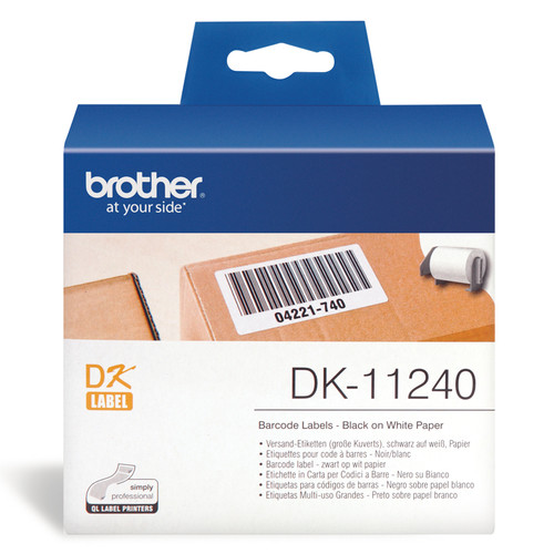 Brother DK-11240 White Label - 102mm x 51mm - 600 per roll Brother DK-11240 White Label - 102mm x 51mm - 600 per roll