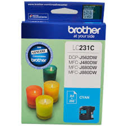 Brother LC-231 Cyan Ink Cartridge - Up to 260 pages