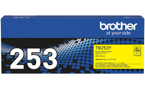 Brother TN-253 Yellow Toner - 1,300 pages