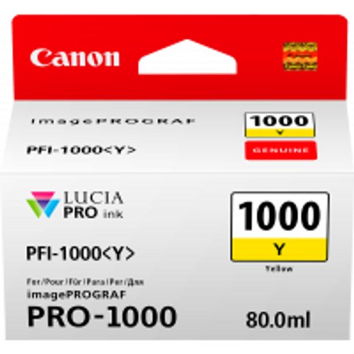 Canon PFI1000 Yellow Ink Cartridge