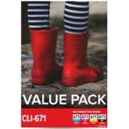 Canon CLI671 Value Pack (B, C, M, Y) Canon CLI671 Value Pack (B, C, M, Y)