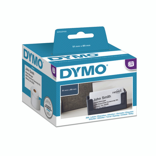 Dymo Label Writer Name Badge/Appointment Non-Adhesive 51mm x 89mm Label/Card